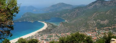 mavi lagün ve beach Ölüdeniz Türkiye Panoraması