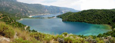 mavi lagün ve beach Ölüdeniz Türkiye Panoraması