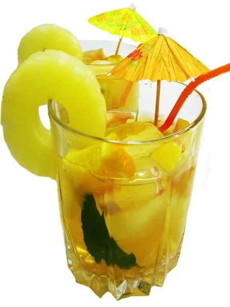 Punch cocktail drink with fruit — Stock Photo, Image