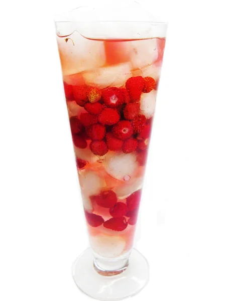 Fruit cocktail smoothie with wild strawberry — Stock Photo, Image