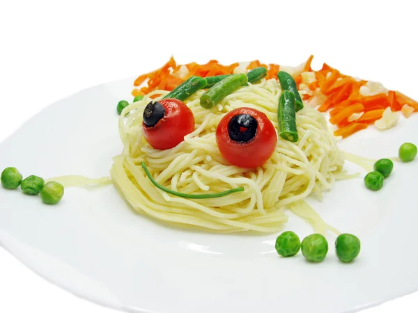 Creatieve pasta voedsel kikker vorm — Stockfoto