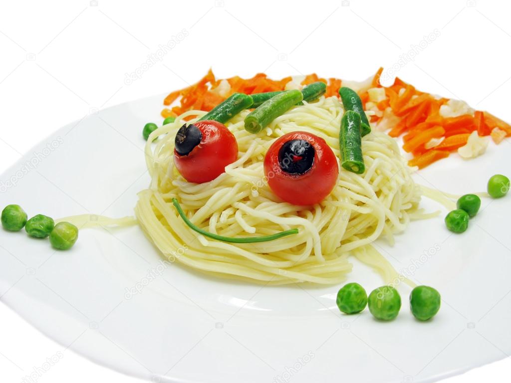 creative pasta food frog shape