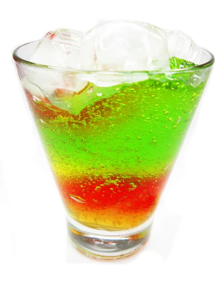 Alcohol punch cocktail drinks with ice — Stock Photo, Image