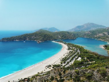 mavi lagün ve beach Ölüdeniz Türkiye Panoraması
