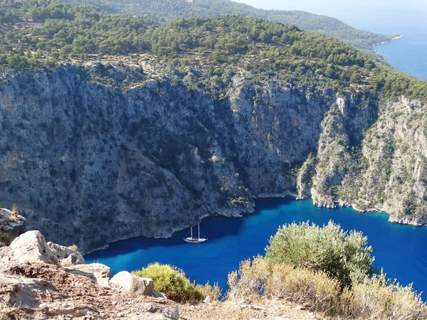 Butterfly valley deep gorge fethiye turkey — Stock Photo, Image