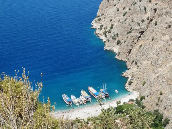 Motýlí údolí hluboké rokle fethiye Turecko — Stock fotografie