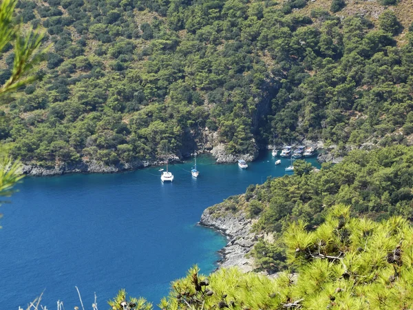 Coastline landscape of mediterranean sea turkey — Stock Photo, Image