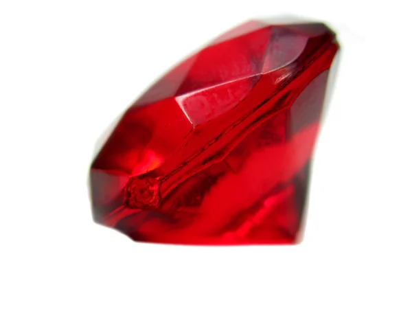 Vermelho rubi pedra preciosa cristal — Fotografia de Stock