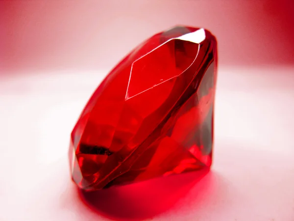 Red ruby gem stone crystal — Stock Photo, Image