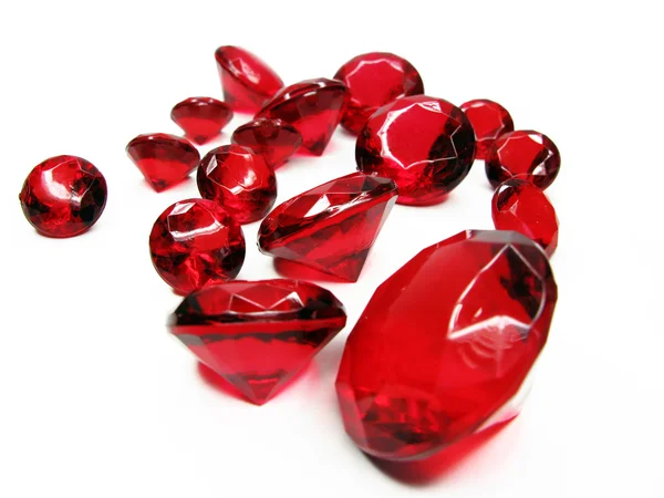 红色的 ruby gem 宝石晶体 — 图库照片