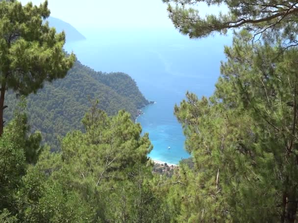 Панорама Средиземного моря — стоковое видео