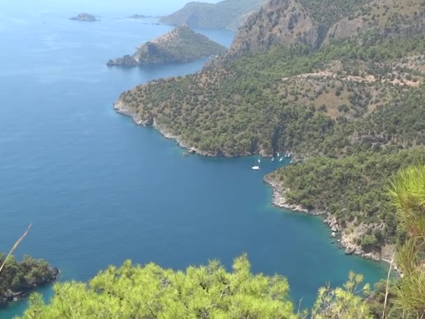 トルコの地中海海岸のパノラマ — ストック動画