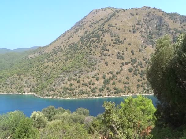 Panorama de la costa mediterránea del mar Turquía — Vídeo de stock