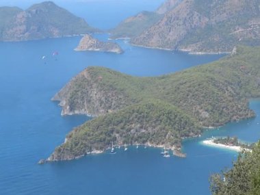 Ölüdeniz blue lagoon beach Türkiye Panoraması