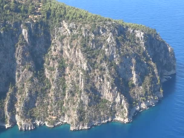 Vlinder vallei diepe kloof in de Middellandse Zee-Turkije — Stockvideo