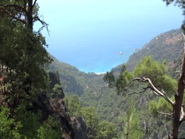 Akdeniz manzaralı sahil kabak koyu Türkiye'nin