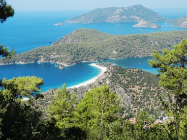 mavi lagün ve beach Ölüdeniz Türkiye Panoraması