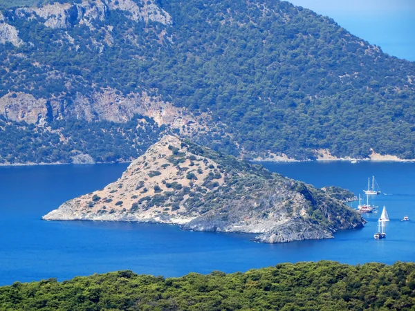 地中海のトルコの海岸線の風景 — ストック写真