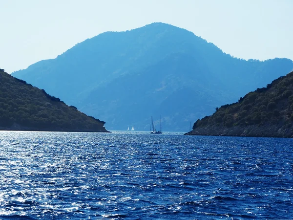 Coastline landscape of mediterranean sea turkey — Stock Photo, Image