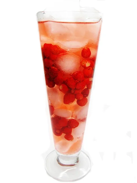 Fruit cocktail smoothie with wild starwberry — Stock Photo, Image