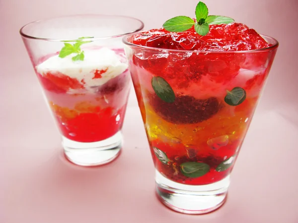 Dessert alla fragola con yogurt — Foto Stock