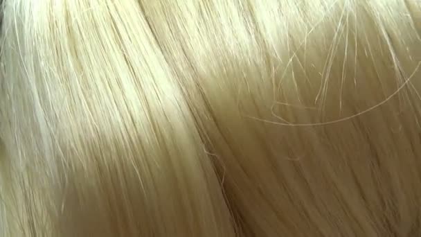 Markeer blond haar textuur achtergrond — Stockvideo