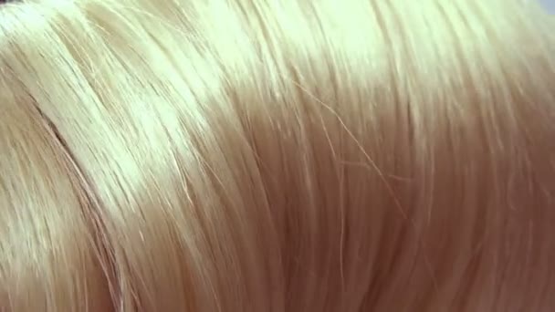 Hervorheben blondes Haar Textur Hintergrund — Stockvideo