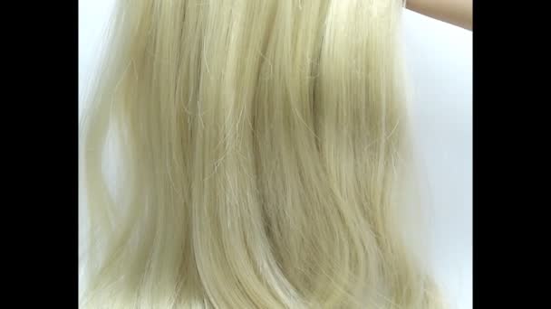 Mettre en évidence la texture des cheveux blonds fond — Video