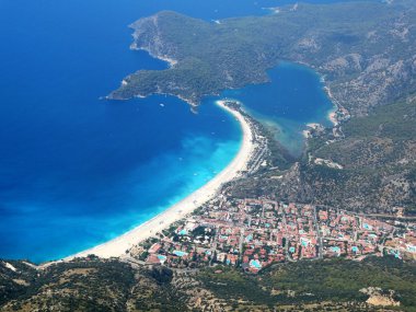 mavi lagün ve beach Ölüdeniz Türkiye Panoraması