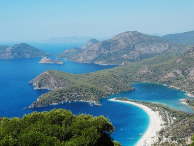 mavi lagün ve beach Ölüdeniz Türkiye Panoraması