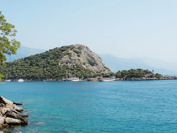 Akdeniz Türkiye'nin kıyı şeridi manzara — Stok fotoğraf