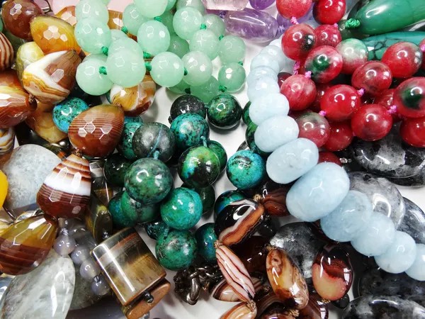 Perlas de cristales Semigem joyería — Foto de Stock