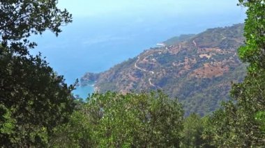 Akdeniz manzaralı sahil kabak koyu Türkiye'nin