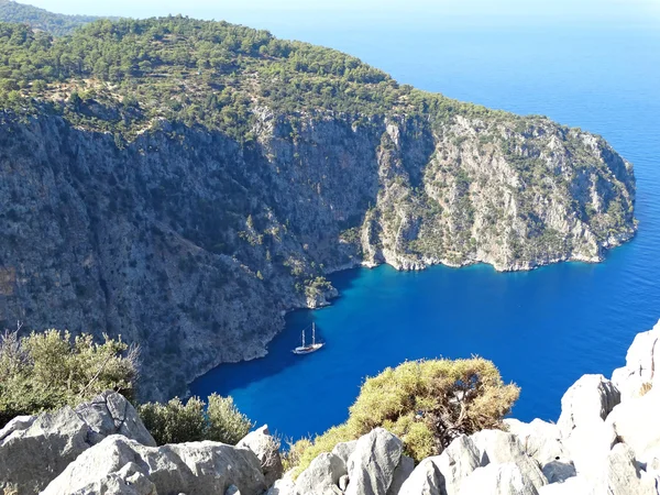 Motýlí údolí hluboké rokle fethiye Turecko — Stock fotografie