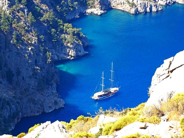 Coastline landscape of mediterranean sea turkey — Stock Photo, Image