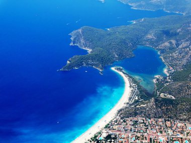 mavi lagün ve beach Ölüdeniz Türkiye Panoraması