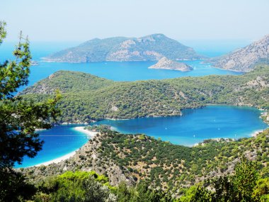 mavi lagün ve beach Ölüdeniz Türkiye Panoraması