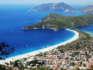 mavi lagün ve beach Ölüdeniz Türkiye Panoraması