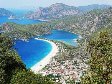 mavi lagün ve beach Ölüdeniz Türkiye Panoraması