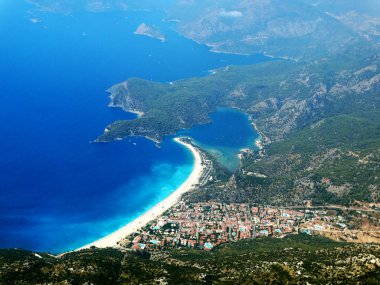 mavi lagün ve beach Ölüdeniz Türkiye Panoraması