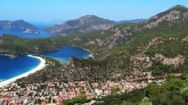 mavi lagün ve beach Ölüdeniz Türkiye Panoraması