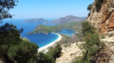 mavi lagün ve beach Ölüdeniz Türkiye Panoraması