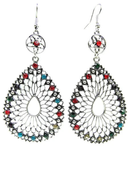 Boucles d'oreilles bijoux avec cristaux brillants — Photo