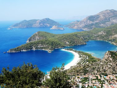 mavi lagün ve beach Ölüdeniz Türkiye Panoraması