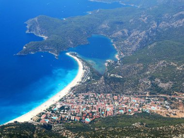 mavi lagün ve beach Ölüdeniz Türkiye Panoraması
