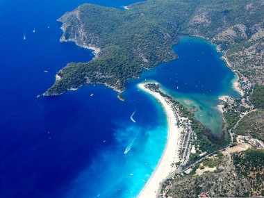 mavi lagün ve beach Ölüdeniz Türkiye Panoraması