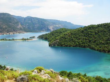 mavi lagün ve beach Ölüdeniz Türkiye Panoraması
