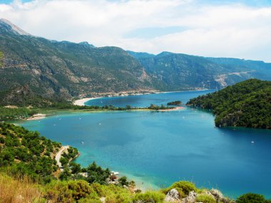 mavi lagün ve beach Ölüdeniz Türkiye Panoraması