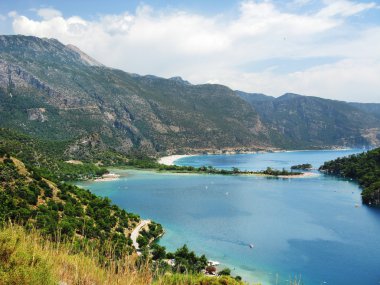 mavi lagün ve beach Ölüdeniz Türkiye Panoraması