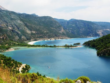 mavi lagün ve beach Ölüdeniz Türkiye Panoraması
